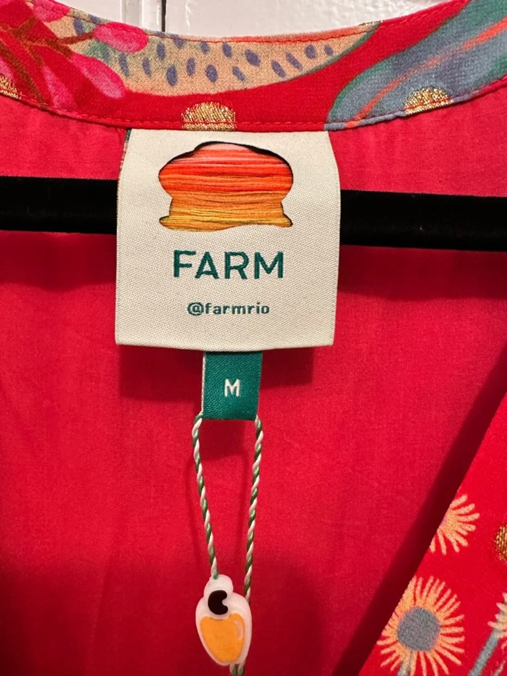 FARM Rio Red Floral Maxi Dress with Multicolor Blooms - Picture 8 of 13